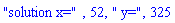 "solution x=", 52, " y=", 325