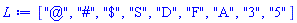 ["@", "#", "$", "S", "D", "F", "A", "3", "5"]