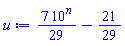 (7/29)*10^n-21/29