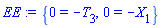 {0 = -T[3], 0 = -X[1]}