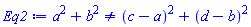 a^2+b^2 <> (c-a)^2+(d-b)^2