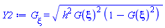 diff(G(xi), xi) = (h^2*G(xi)^2*(1-G(xi)^2))^(1/2)