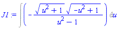 Int(-(u^2+1)^(1/2)*(-u^2+1)^(1/2)/(u^2-1), u)