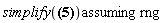 `assuming`([simplify((1/2)*2^(1/2)*sin(x)*cos(x)*(2+2*sin(x)^2)^(1/2)/((1-sin(x)^2)^(1/2)*(sin(x)^2)^(1/2)))], [rng])