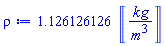 1.126126126*Units:-Unit(kg/m^3)
