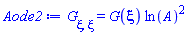 diff(diff(G(xi), xi), xi) = G(xi)*ln(A)^2