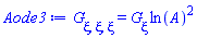 diff(diff(diff(G(xi), xi), xi), xi) = (diff(G(xi), xi))*ln(A)^2