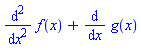diff(diff(f(x), x), x)+diff(g(x), x)