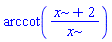 arccot((x+2)/x)
