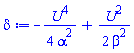 -(1/4)*U(xi)^4/alpha^2+(1/2)*U(xi)^2/beta^2