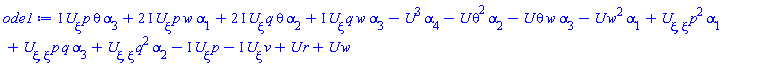 I*(diff(U(xi), xi))*p*theta*alpha[3]+(2*I)*(diff(U(xi), xi))*p*w*alpha[1]+(2*I)*(diff(U(xi), xi))*q*theta*alpha[2]+I*(diff(U(xi), xi))*q*w*alpha[3]-U(xi)^3*alpha[4]-U(xi)*theta^2*alpha[2]-U(xi)*theta*w*alpha[3]-U(xi)*w^2*alpha[1]+(diff(diff(U(xi), xi), xi))*p^2*alpha[1]+(diff(diff(U(xi), xi), xi))*p*q*alpha[3]+(diff(diff(U(xi), xi), xi))*q^2*alpha[2]-I*(diff(U(xi), xi))*p-I*(diff(U(xi), xi))*v+U(xi)*r+U(xi)*w