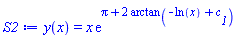 y(x) = x*exp(Pi+2*arctan(-ln(x)+c__1))