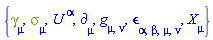 {Physics:-Dgamma[mu], Physics:-Psigma[mu], U[`~alpha`], Physics:-d_[mu], Physics:-g_[mu, nu], Physics:-LeviCivita[alpha, beta, mu, nu], Physics:-SpaceTimeVector[mu](X)}