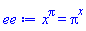 x^Pi = Pi^x