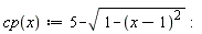 "cp(x):=5-sqrt(1-(x-1)^(2)):"