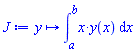proc (y) options operator, arrow; int(x*y(x), x = a .. b) end proc