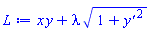 x*y(x)+lambda*(1+(diff(y(x), x))^2)^(1/2)