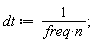 dt := 1/(freq*n)