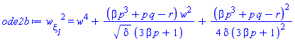 (diff(w(xi__1), xi__1))^2 = w(xi__1)^4+(beta*p^3+p*q-r)*w(xi__1)^2/(delta^(1/2)*(3*beta*p+1))+(1/4)*(beta*p^3+p*q-r)^2/(delta*(3*beta*p+1)^2)