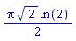(1/2)*Pi*2^(1/2)*ln(2)