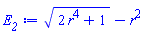 (2*r^4+1)^(1/2)-r^2