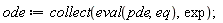 ode := collect(eval(pde, eq), exp)