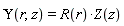 `&Upsilon;`(r, z) = R(r)*Z(z)