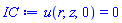 u(r, z, 0) = 0