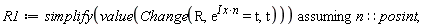 R1 := `assuming`([simplify(value(Change(R, exp(I*x*n) = t, t)))], [n::posint])