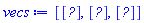 [Vector[row](3, {(1) = 57, (2) = -76, (3) = -32}), Vector[row](3, {(1) = 27, (2) = -72, (3) = -74}), Vector[row](3, {(1) = -93, (2) = -2, (3) = -4})]