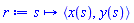 proc (s) options operator, arrow; `<,>`(x(s), y(s)) end proc