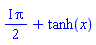 ((1/2)*I)*Pi+tanh(x)