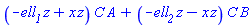 (-ell__1*z+x*z)*C*A+(-ell__2*z-x*z)*C*B