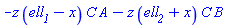 -z*(ell__1-x)*C*A-z*(ell__2+x)*C*B