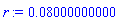 r := 0.8000000000e-1