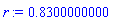 r := .8300000000
