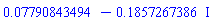 0.7790843494e-1-.1857267386*I