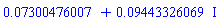 0.7300476007e-1+0.9443326069e-1*I