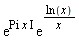 exp(Pi*x*I)*exp(ln(x)/x)